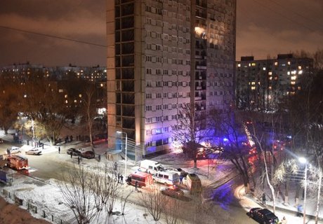 В 16-этажке на Касимовском шоссе произошел пожар