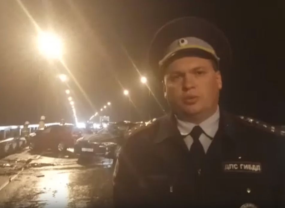 Полиция назвала причину массовых аварий на Солотчинском мосту