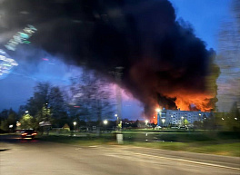В Смоленской области после атаки дрона загорелась нефтебаза